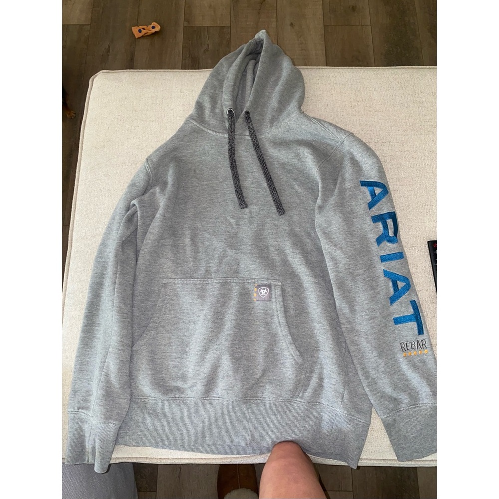 Grey Ariat Rebar sweatshirt SMALL
